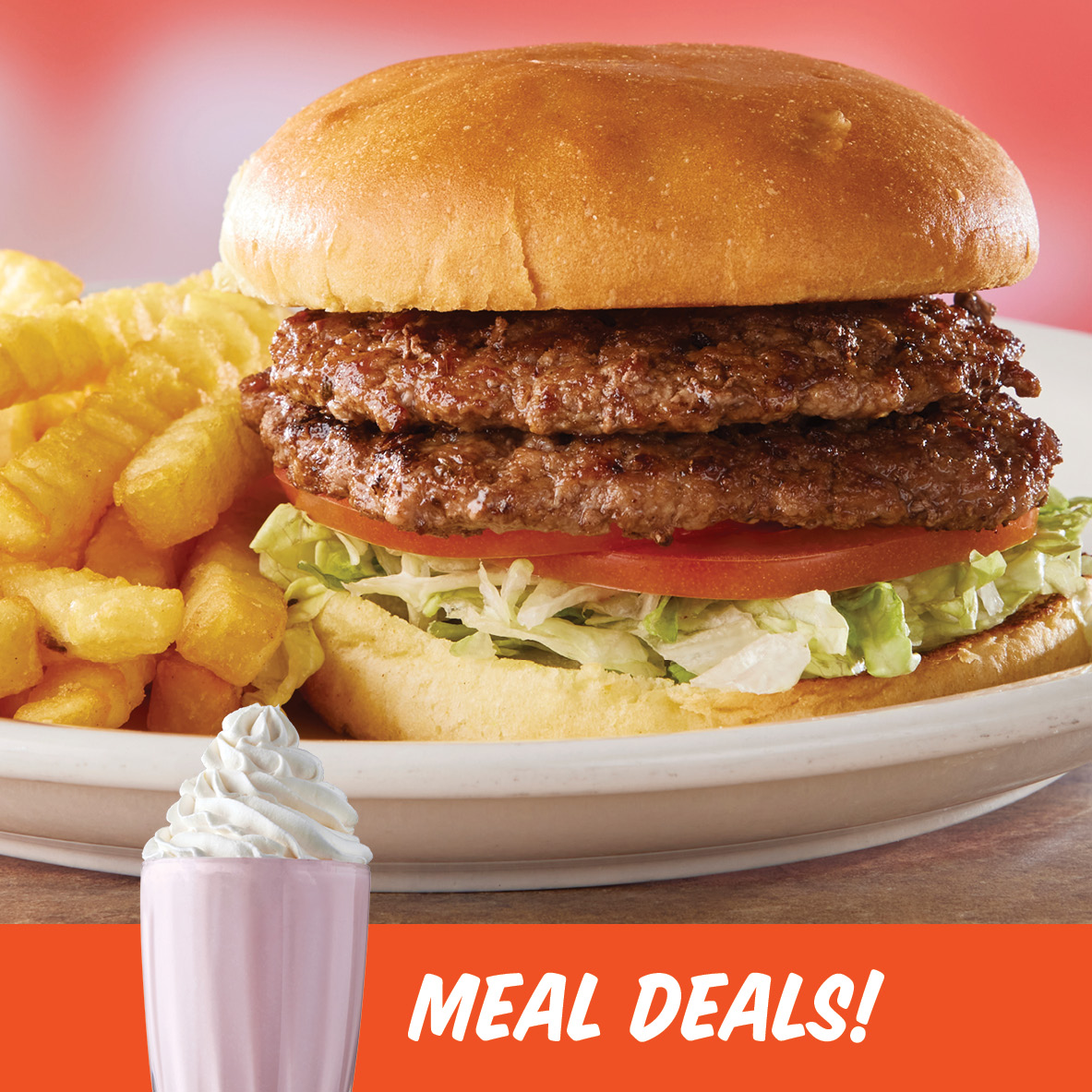 Classic Burger (No Cheese) Meal Deal