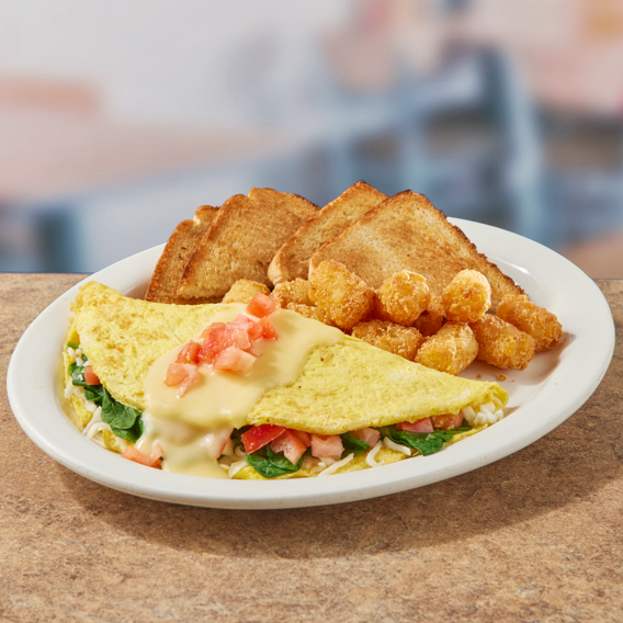 Spinach & Tomato Omelet