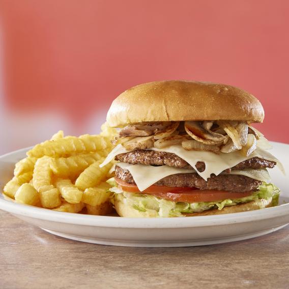 Mushroom & Onion Cheeseburger