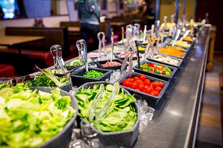 Our famous Soup & Salad bar opens.  